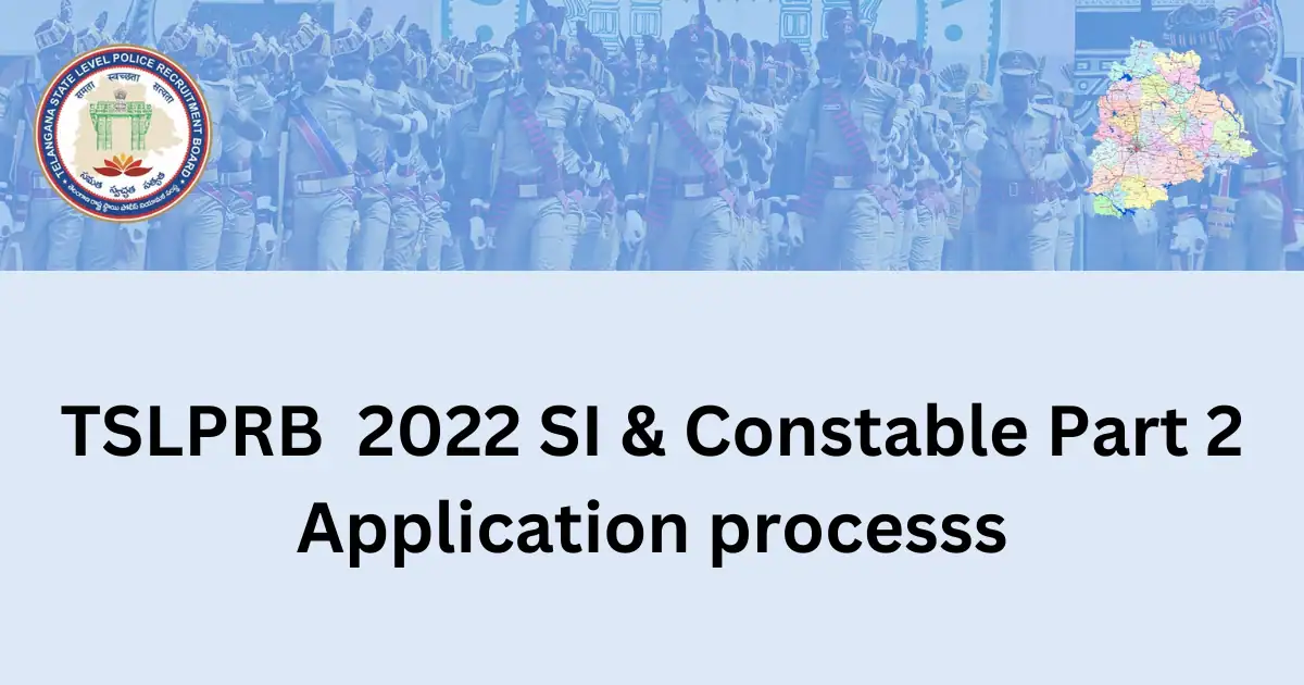 TSLPRB SI and Constable Part 2 application for PMT